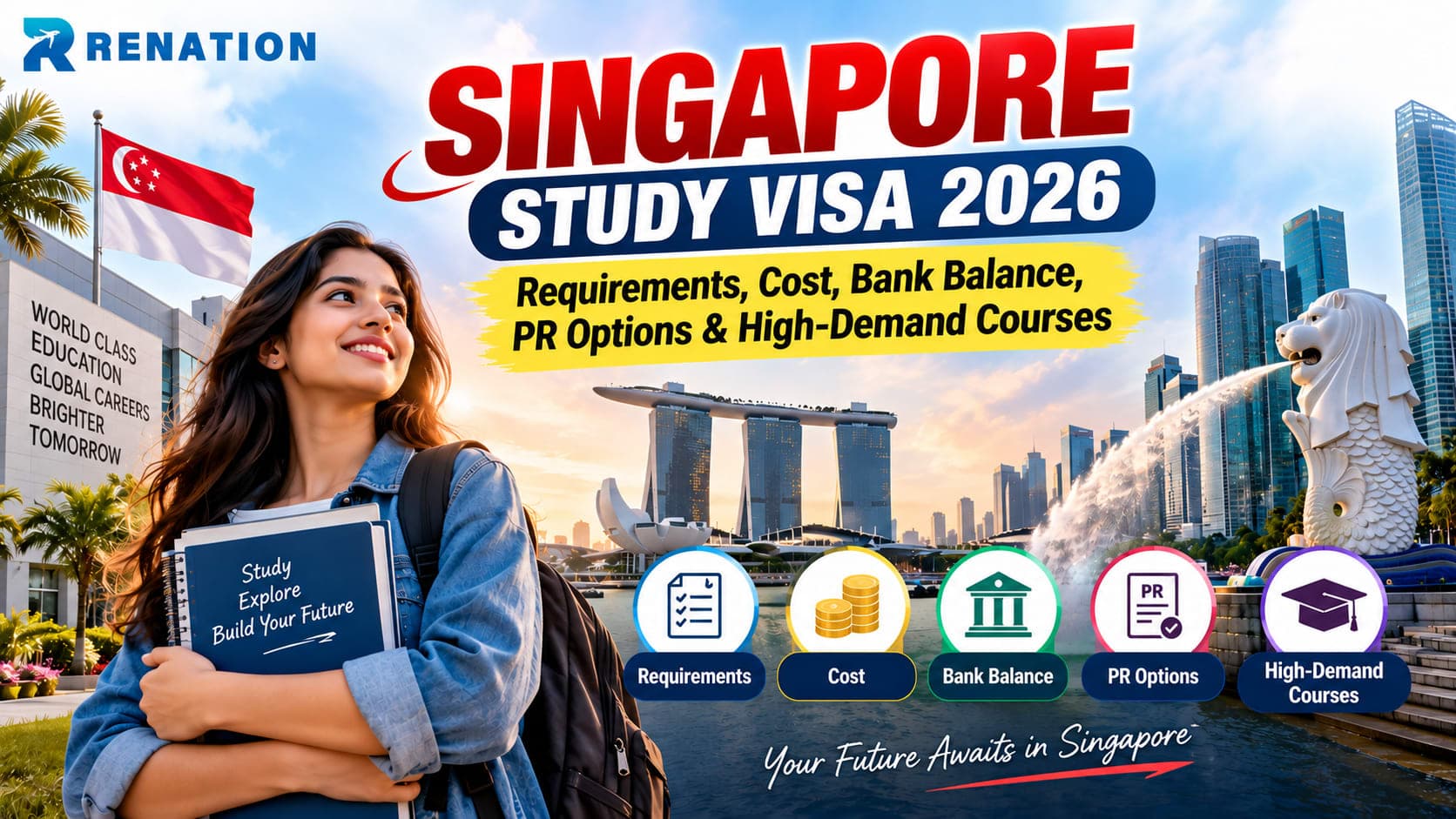 Singapore Study Visa 2026: Cost, Requirements, Bank Balance & PR